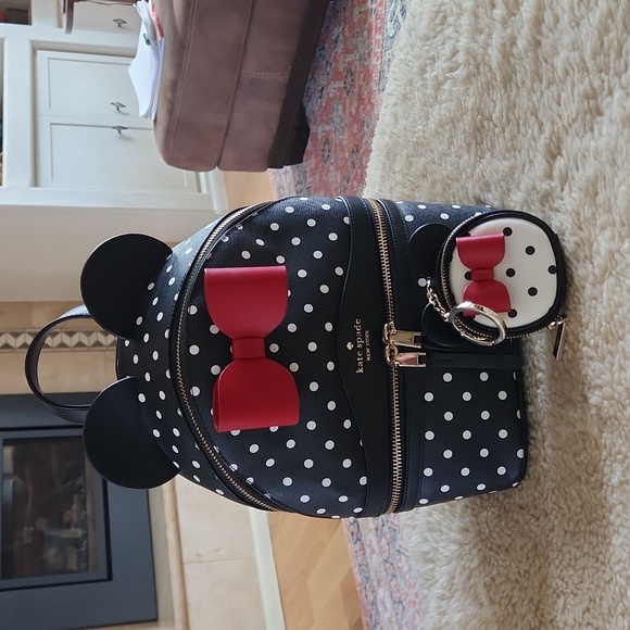 kate spade Handbags - Disney X Kate Spade Polka Dot Minnie Mouse Backpack & Wallet Set 🖤🐭❤️♠️
